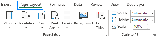 Printing options in Excel