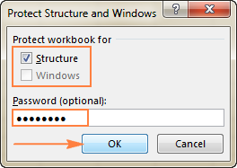 Protecting the workbook structute