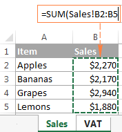 Creating a reference to a range a cells in another worksheet