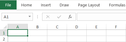 Excel ribbon hidden