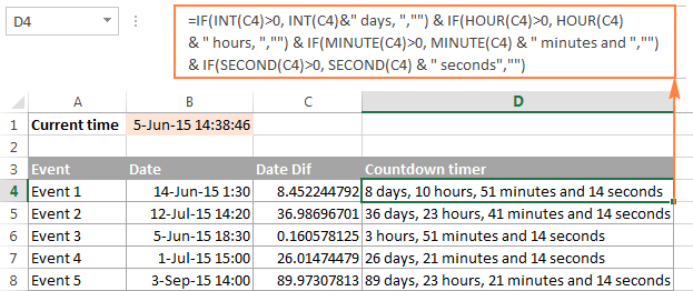 The formula to spell time in Excel excluding zero values