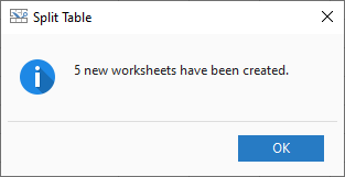 Split your Excel tables easily.