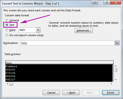 Navigate to the Data tab in Excel and click on the Text to Columns icon