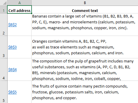 Export all notes to a new workbook or a worksheet.