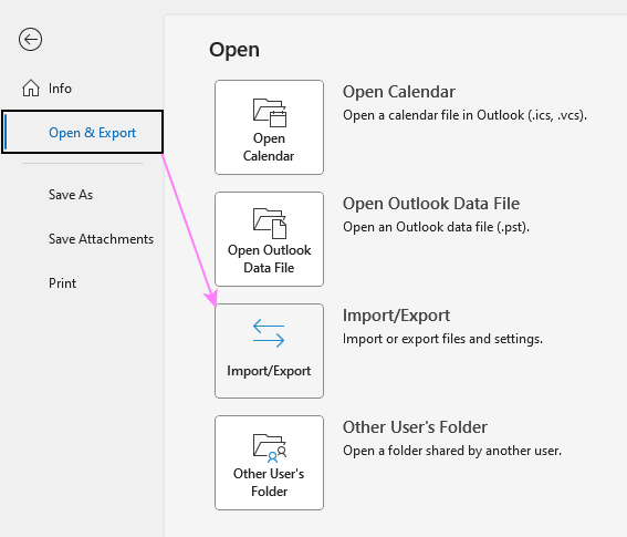 Export your Outlook contacts to a CSV file.