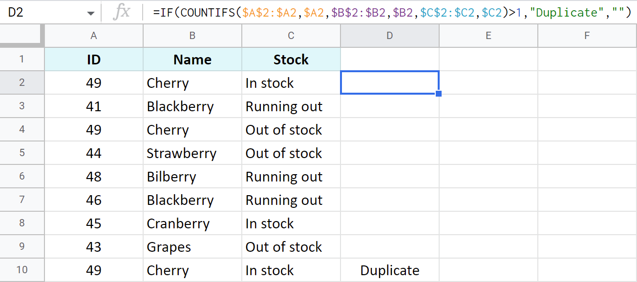 Find duplicates without the 1st occurrences.