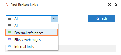 Find external references in Excel.