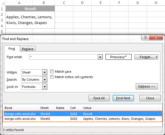 Finding all merged cells in a sheet