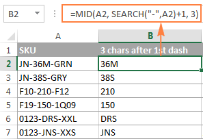 Use the FIND function to determine the starting point of the substring you want to extract.