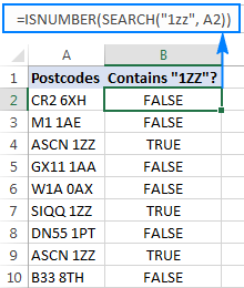 Finding cells that contain a specific substring