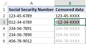 Using Flash Fill to replace part of cell contents