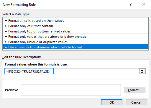 Creating a conditional formatting rule to hide numbers