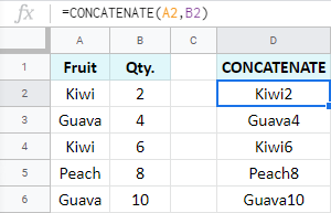 Merge cells in Google Sheets.