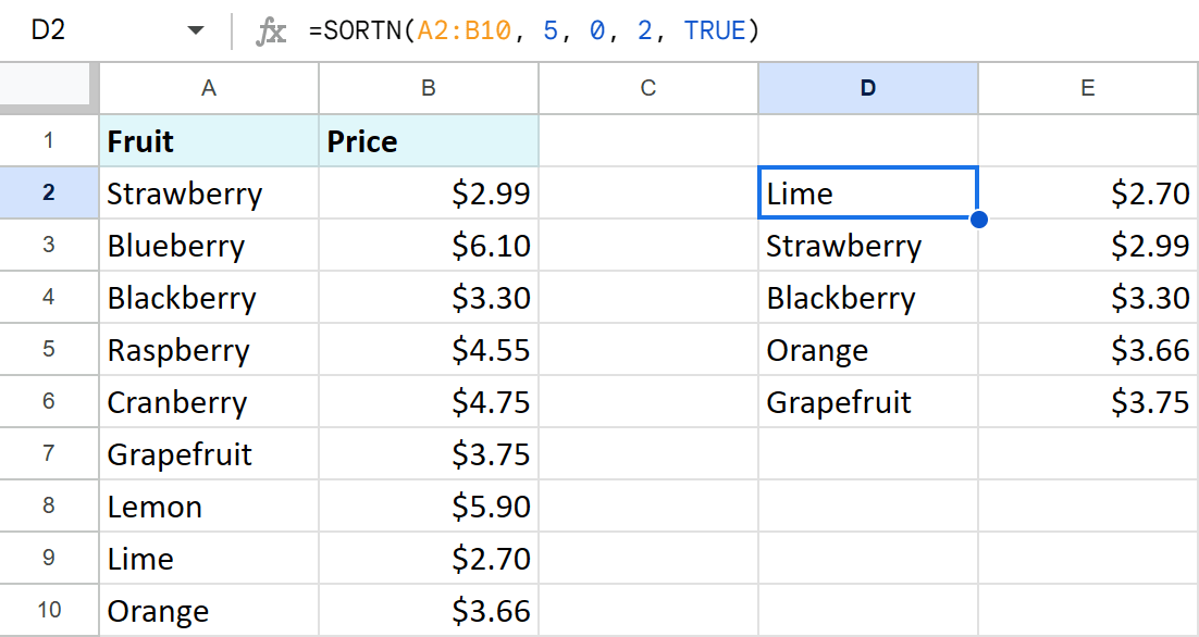 Google Sheets function will sort rows and pull only the required number of them.