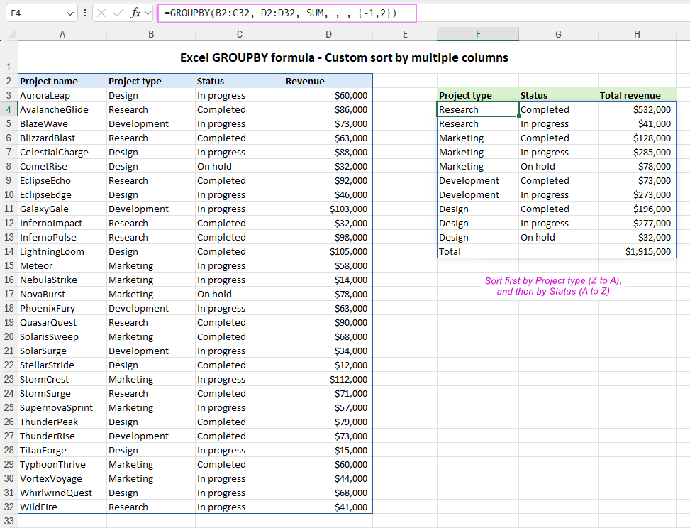 Custom sort by multiple columns