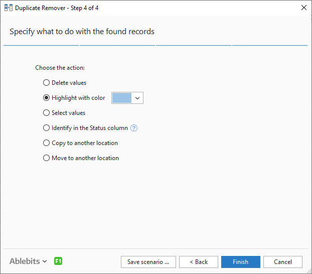 Identify duplicates and uniques in Excel, remove or select them.