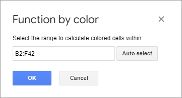 Pick the range to calculate within.