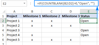 If any cell in a range is blank, then do something