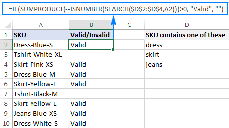 An improved 'If cell contains' formula with OR logic