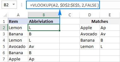 Vlookup formula to return different matches