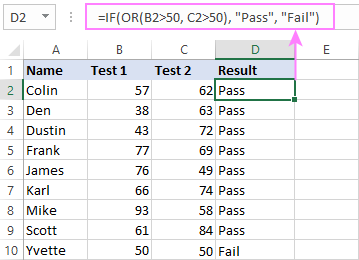 Excel IF function with multiple OR conditions