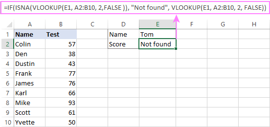 If #N/A error in VLOOKUP