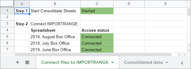 Connect all files to IMPORTRANGE.