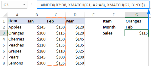 INDEX XMATCH XMATCH formula to do two-way lookup