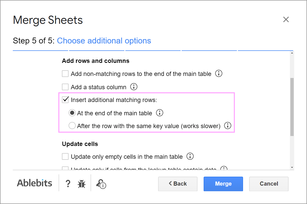 The new option among other settings on step 5.