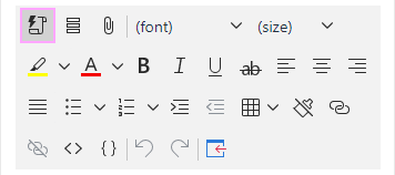 Here's the Insert macro icon.