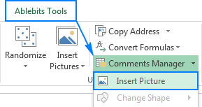 Quick way to insert a picture in a comment in Excel