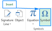 Inserting a tick in Excel using the Symbol command