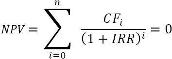 IRR calculation