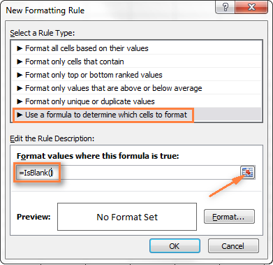 Enter the formula and select a range of cells.