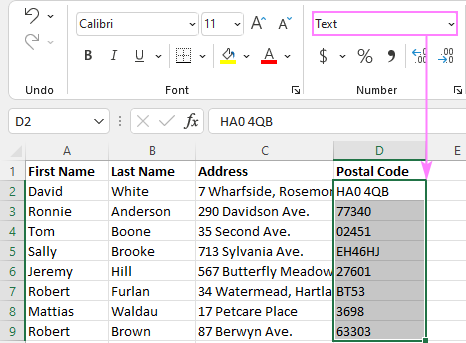 To keep leading zeros in mail merge, format numbers as text.