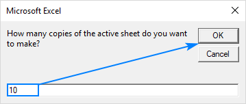 Excel VBA to duplicate sheet multiple times