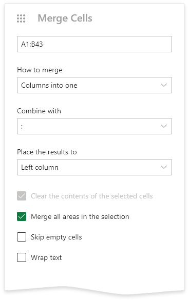 Merge Cells