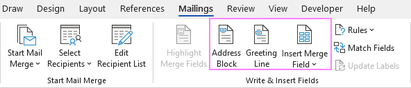 Adding a merge field