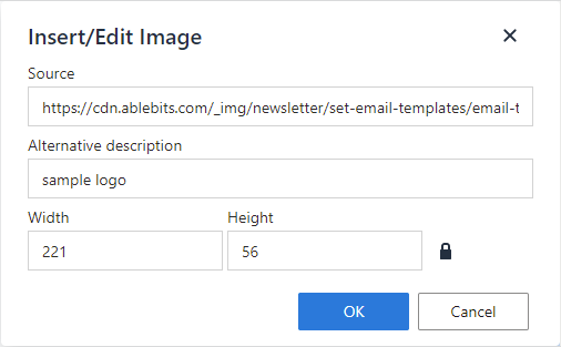 Add URL, description, dimensions.