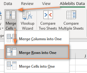 Merge multiple rows into one.