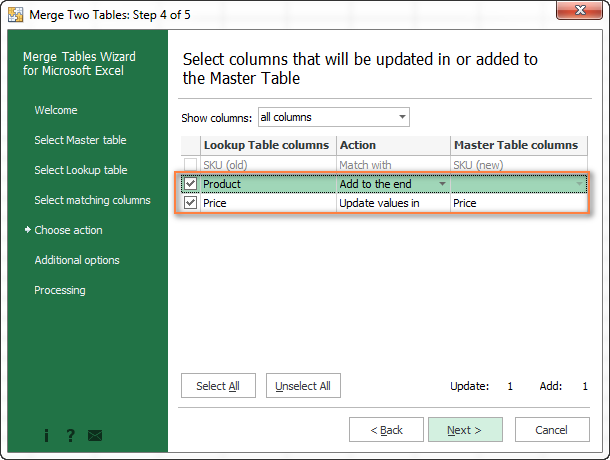 Merge Tables Wizard - a formula-free way to do vlookup in Excel