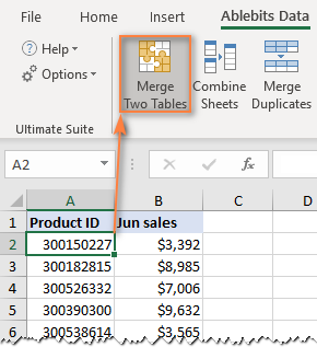 Run the Merge Two Tables tool.