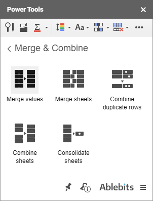 Run Merge Values directly from Power Tools.