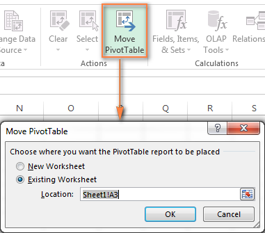 Moving a Pivot Table to a new location