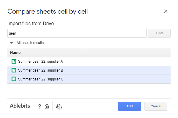 Select multiple sheets while pressing the Shift or Ctrl keys.