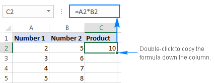 Multiplying two columns in Excel