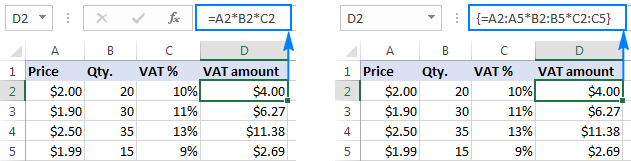 Multiplying several columns in Excel