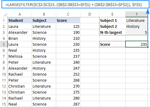 LARGE FILTER formula with multiple criteria using OR logic