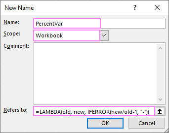 Naming the LAMBDA function