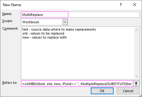 Name a custom MultiReplace function